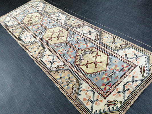 3 x 8.9 Runner Rug Handmade Patchwork Runner Rug Vintage Runner Rug Hallway Runner Rug Kitchen Runner Rug Wool Runner Rug Wool Oushak Rug