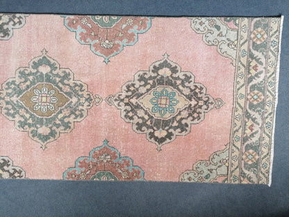 Runner rug 12'4x2'11 vintage wool runner,hallway rug