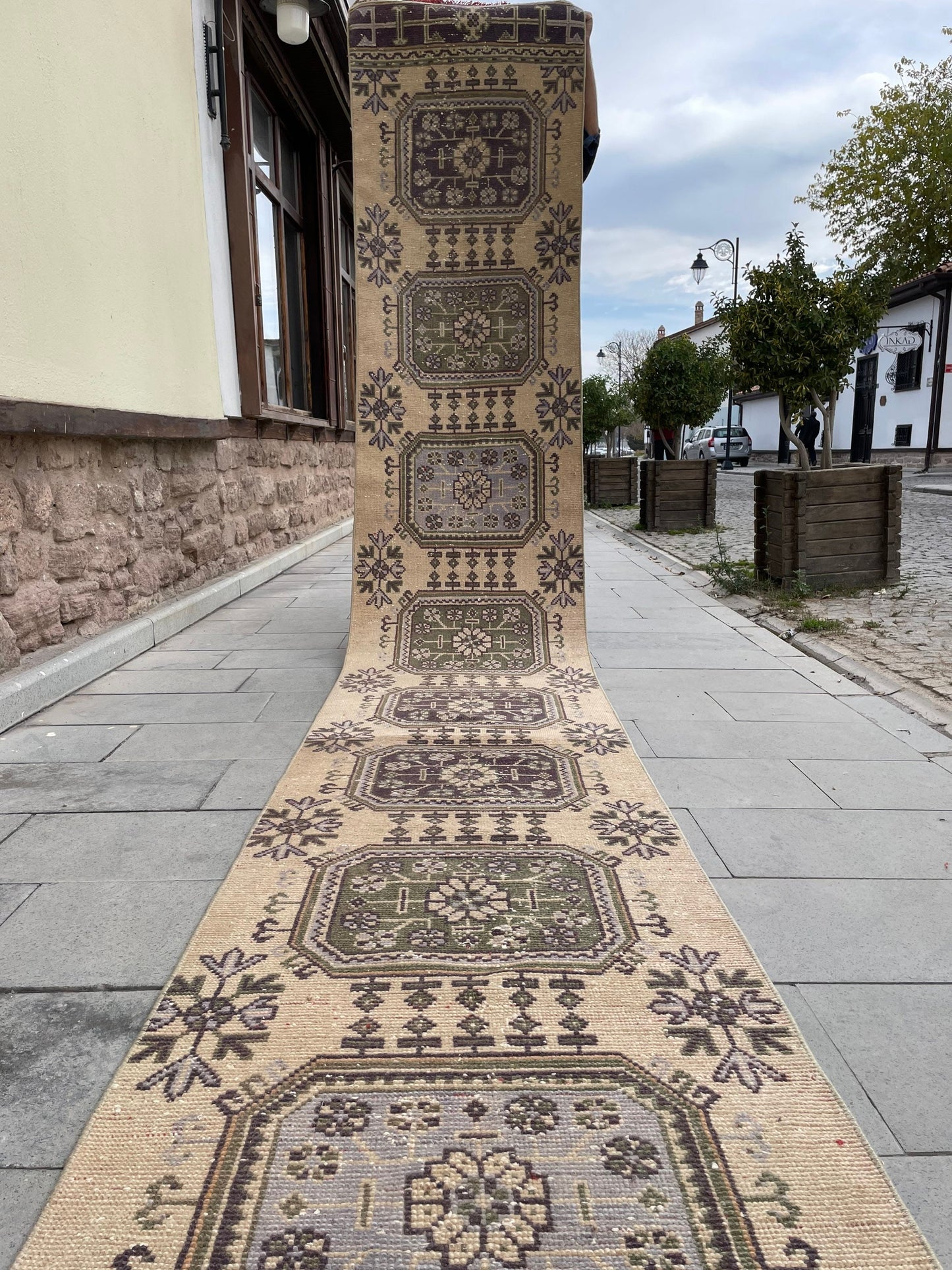 Long Vintage Runner Rug, Stairs Runner Rug 2.5 x 20 ft, Handmade Runner Rug, XL Oriental Runner Rug, Staircase Hand Knotted Runner
