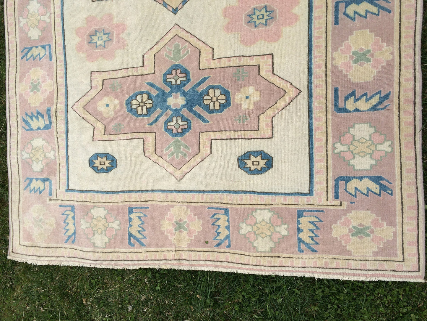 WOOL Area Rug, Handmade Rug, Muted Rug, Oushak Rug,Muted Vintage Persian Rug Vintage Turkish Rugs, Oushak Rug, Turkish 5.2 x 7.3 Rug