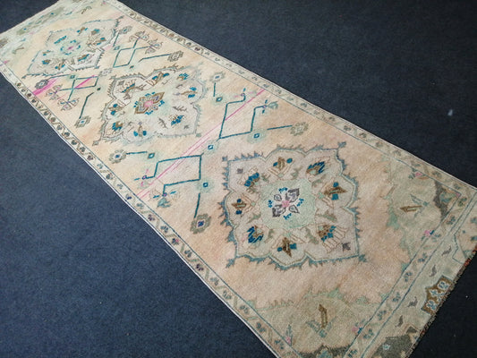 10.8 x 3 Oushak Runner Rug Turkish Runner Rug Vintage Runner Rug Hallway Runner Rug Kitchen Runner Rug Oriental Runner Rug Wool Oushak Rug