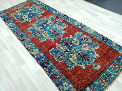 4x10 OLD Oushak Runner Rug Turkish Runner Rug Vintage Runner Rug Hallway Runner Rug Kitchen Runner Rug Wool Runner Rug Wool Oushak Rug