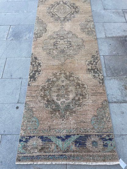Extra Long Turkish Runner Very Long Oushak Runner Rug 2.8 x 17.8 Vintage Stair Runner Rug XL Oriental Runner Rug Staircase Runner rug