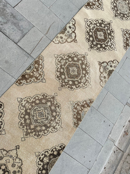 Handmade Extra Long Turkish Runner Very Long Oushak Runner Rug 2.8 x 22.7 ft Vintage Runner Rug Pink XL Muted Runner Rug Staircase Runner