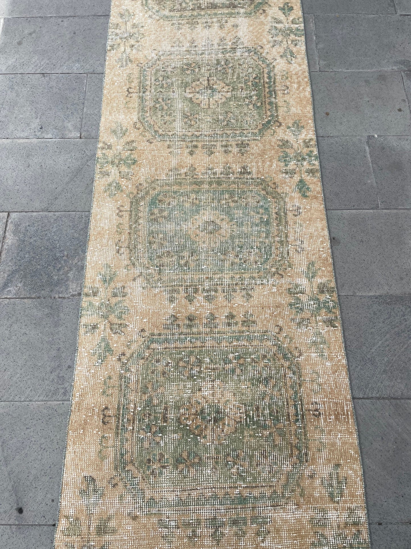 Muted Extra Long Turkish Runner Vintage 2.6 x 21.2 Stairs Runner Rug Vintage Runner XL Oriental Runner Staircase Handmade Runner