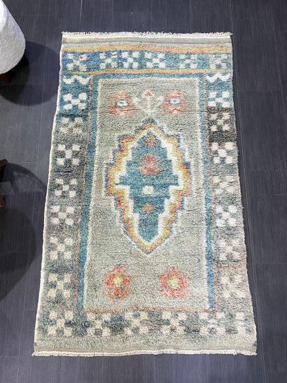 Antique Rug, High Wool Pile 3.5 x 6 Rug,Plush Rug,Handmade Rug,Shaggy Hand Knotted Rug,One Of A Kind Rug, Nomad Rug, Rear Rug