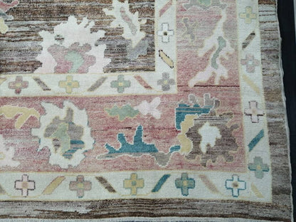 Wool OUSHAK RUG 12 x 9.2 Oushak Rug Vintage Oushak Rug Vintage Rug Wool Oushak Rug Hand Made Rugs Vintage Turkish Rug