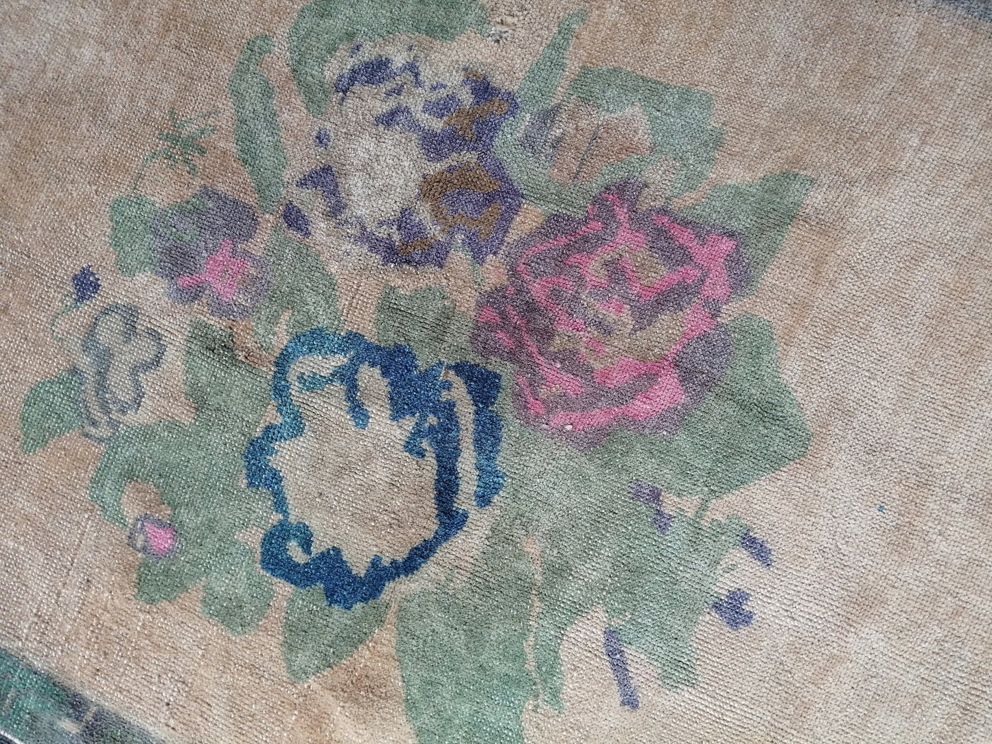 3.5 x 6.7 OUSHAK RUG TURKISH Oushak Rug Vintage Oushak Runner Rug Vintage Runner Rug Wool Oushak Rug Hand Made Rugs Vintage Turkish Rug 4x7