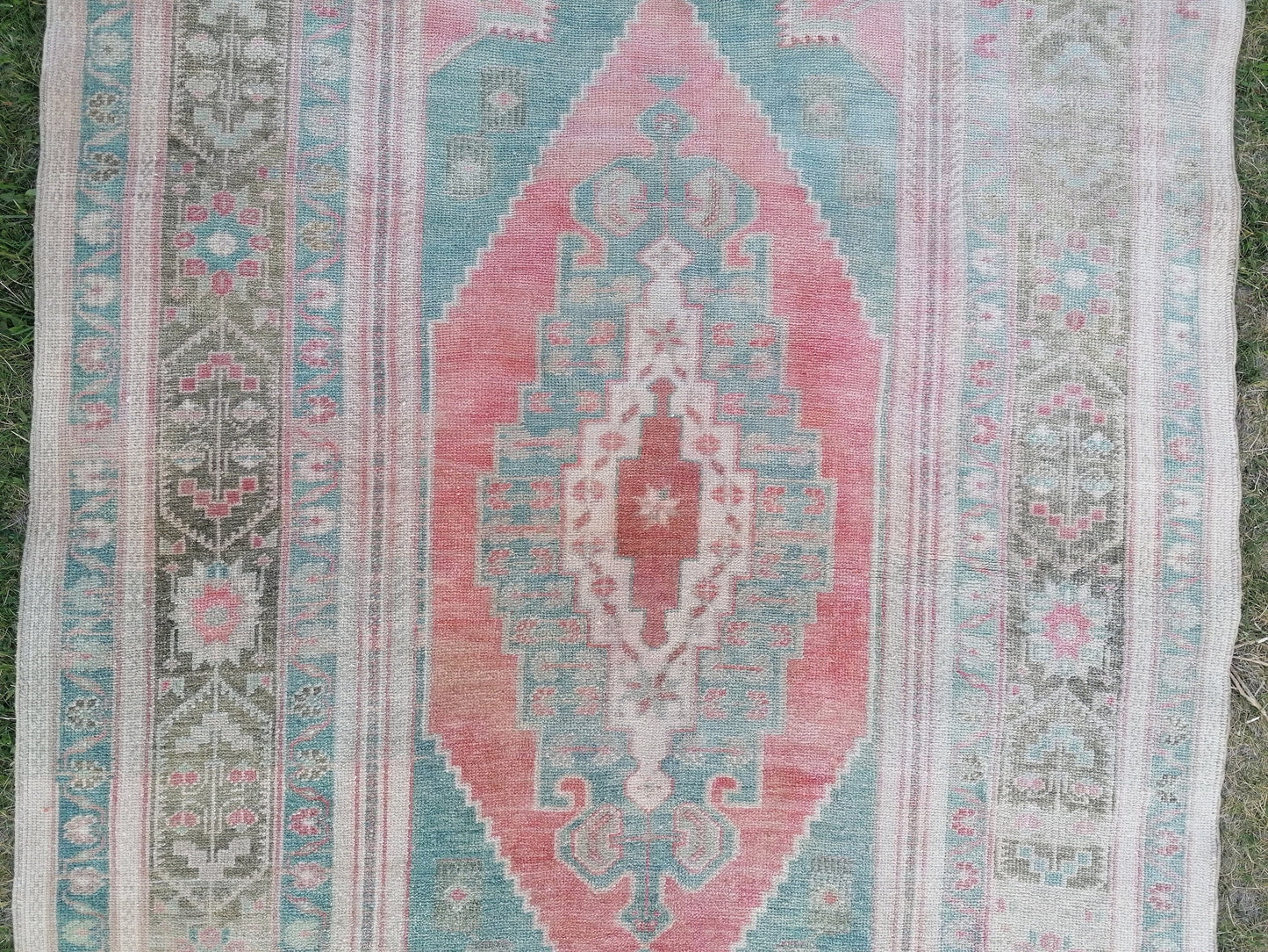 4.6 x 8.5 Oushak wool rug, vintage rug, turkish handmade rug hand knotted rug rug