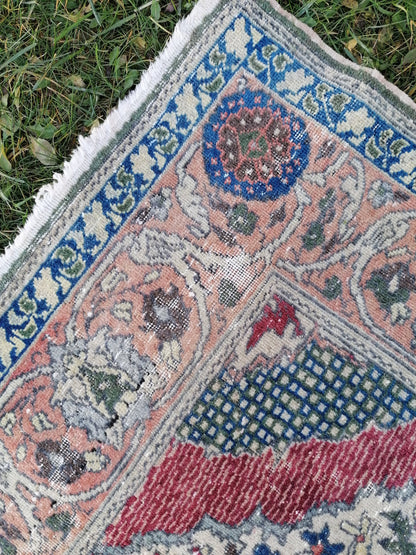 6'8x4' turkish rug, distressed vintage turkish rug, old turkish rug, vintage anatolian rug, vintage anatolian, unique hand made bohemian