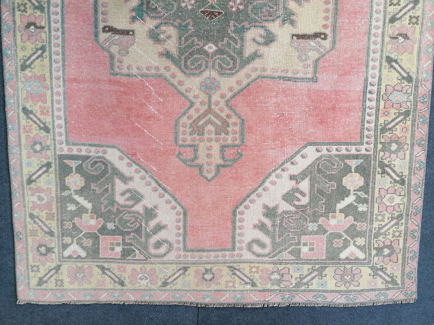 4.8 x 1.3 runner rug, turkish runner rug, vintage runner, kitchen runner, hallway runner rug ,oushak runner