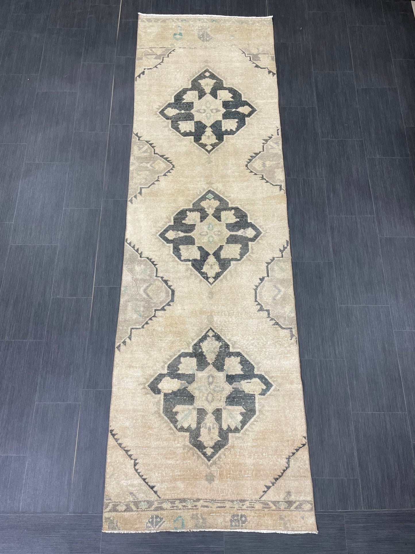 Oushak Runner 2.8 x 9.5 Rug Persian Runner Rug Wool Oushak Rug Antique Runner Rug Turkish Runner Rug Kitchen Runner Rug Hallway Runner Rug