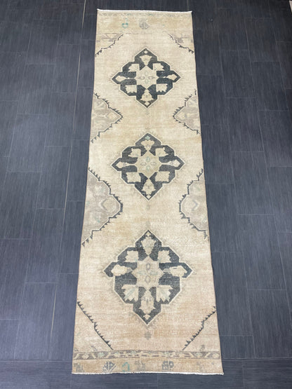 Oushak Runner 2.8 x 9.5 Rug Persian Runner Rug Wool Oushak Rug Antique Runner Rug Turkish Runner Rug Kitchen Runner Rug Hallway Runner Rug