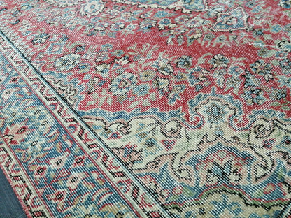 5.3 x 8.3 OUSHAK RUG TURKISH Oushak Rug Vintage Oriental Rug Vintage Runner Rug Wool Rug Hand Made Rugs Vintage Turkish Rug
