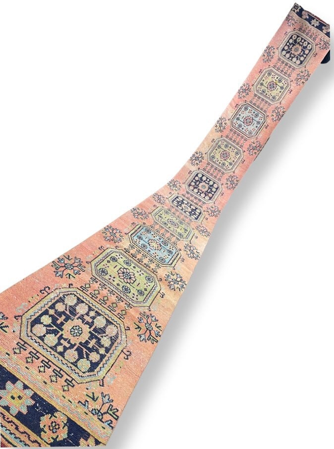 Staircase Runner Rug 2.5 x 21.5 Extra Long Wool TURKISH Runner Rug Vintage Runner Rug Oriental Runner Rug Wool Runner Hand Knotted Runner