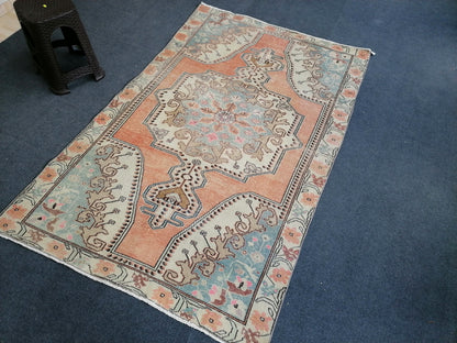 4.6 x 7 Oushak rug turkish rug vintage rug, rug,decorative turkish rug,