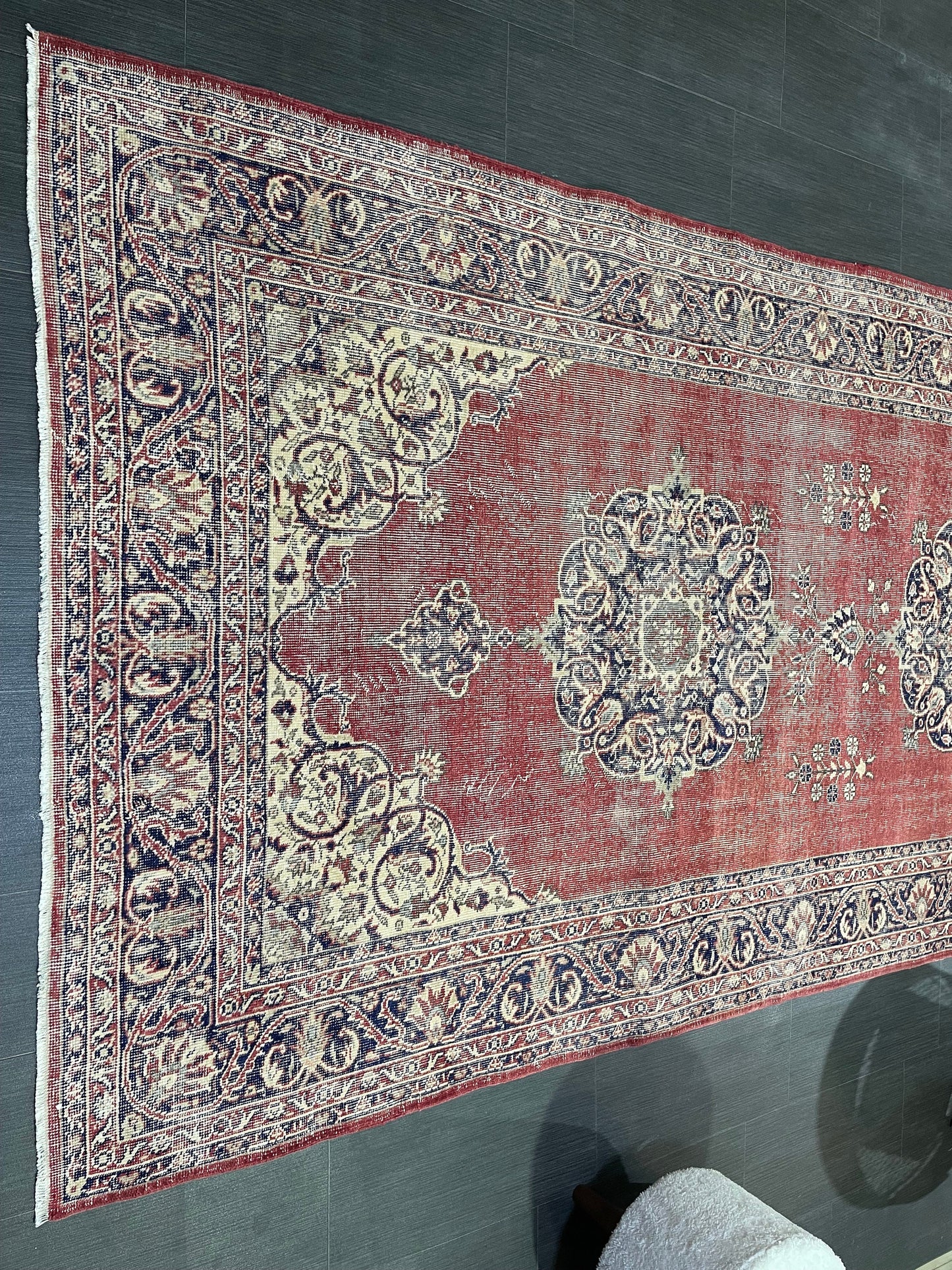 Antique Oushak Runner Rug, Turkish Runner 4.10 x 13 Rug, Vintage Runner Rug, Hallway Runner Rug, Oriental Runner Rug, Handmade Runner,