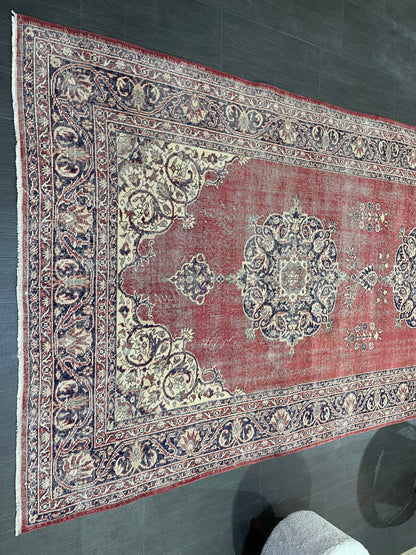 Antique Oushak Runner Rug, Turkish Runner 4.10 x 13 Rug, Vintage Runner Rug, Hallway Runner Rug, Oriental Runner Rug, Handmade Runner,