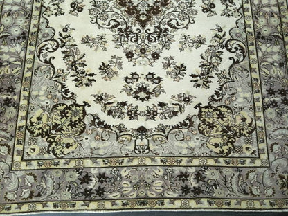 Vintage Oriental RUG TURKISH Rug Muted Vintage 7 x 10.4 Persian Rug Vintage Wool Neutral Oushak Rug Hand Made Rugs Vintage 7x10 Turkish Rug