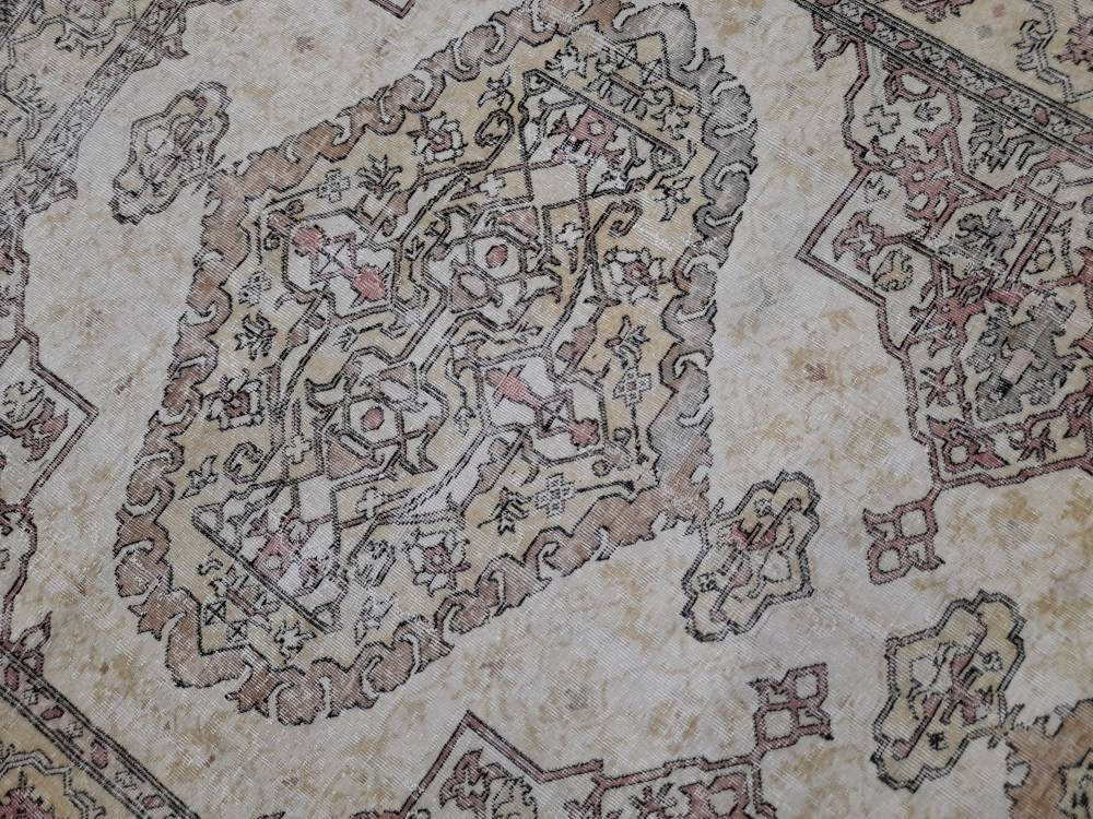 Distressed TURKISH RUG, VINTAGE Rug Living Room Rug Oushak Rug 6x10 Hand woven Rug, Earth Tones rug, Vintage Oriental Rug farmhouse rug