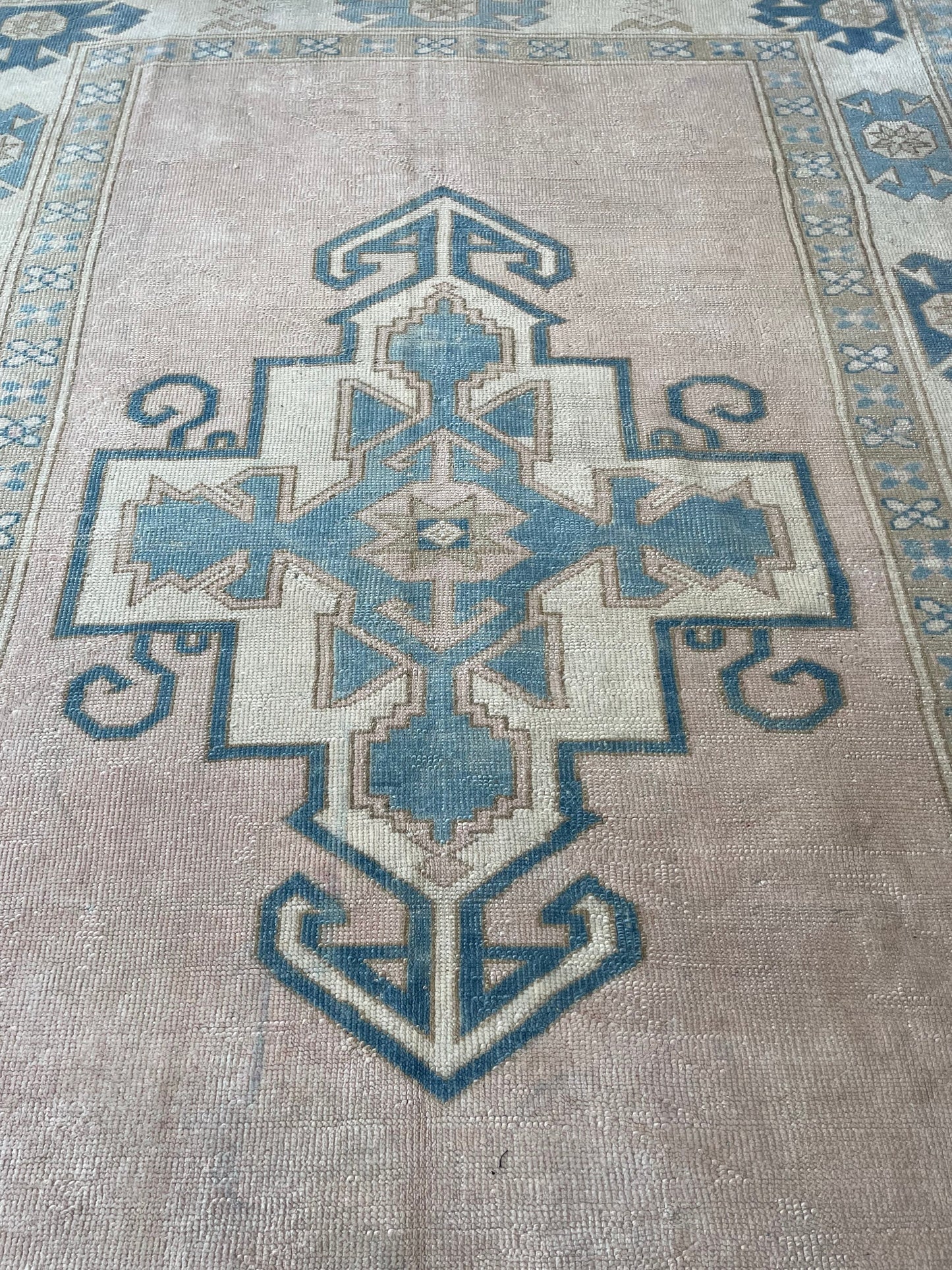 6 x 8 turkish rug -  oushak rug, handmade living room rug