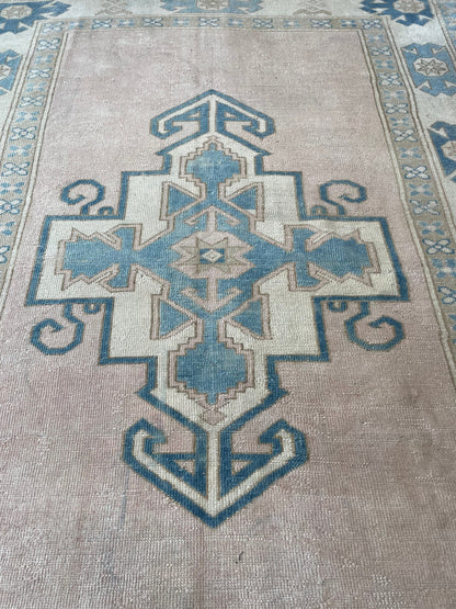 6 x 8 turkish rug -  oushak rug, handmade living room rug