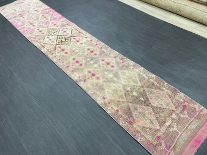 Turkish Runner Rug 2 x 10.8 Runner Rug Vintage Runner Rug Hallway Runner Rug Persian Kitchen Runner Rug High Wool Pile Runner Rug