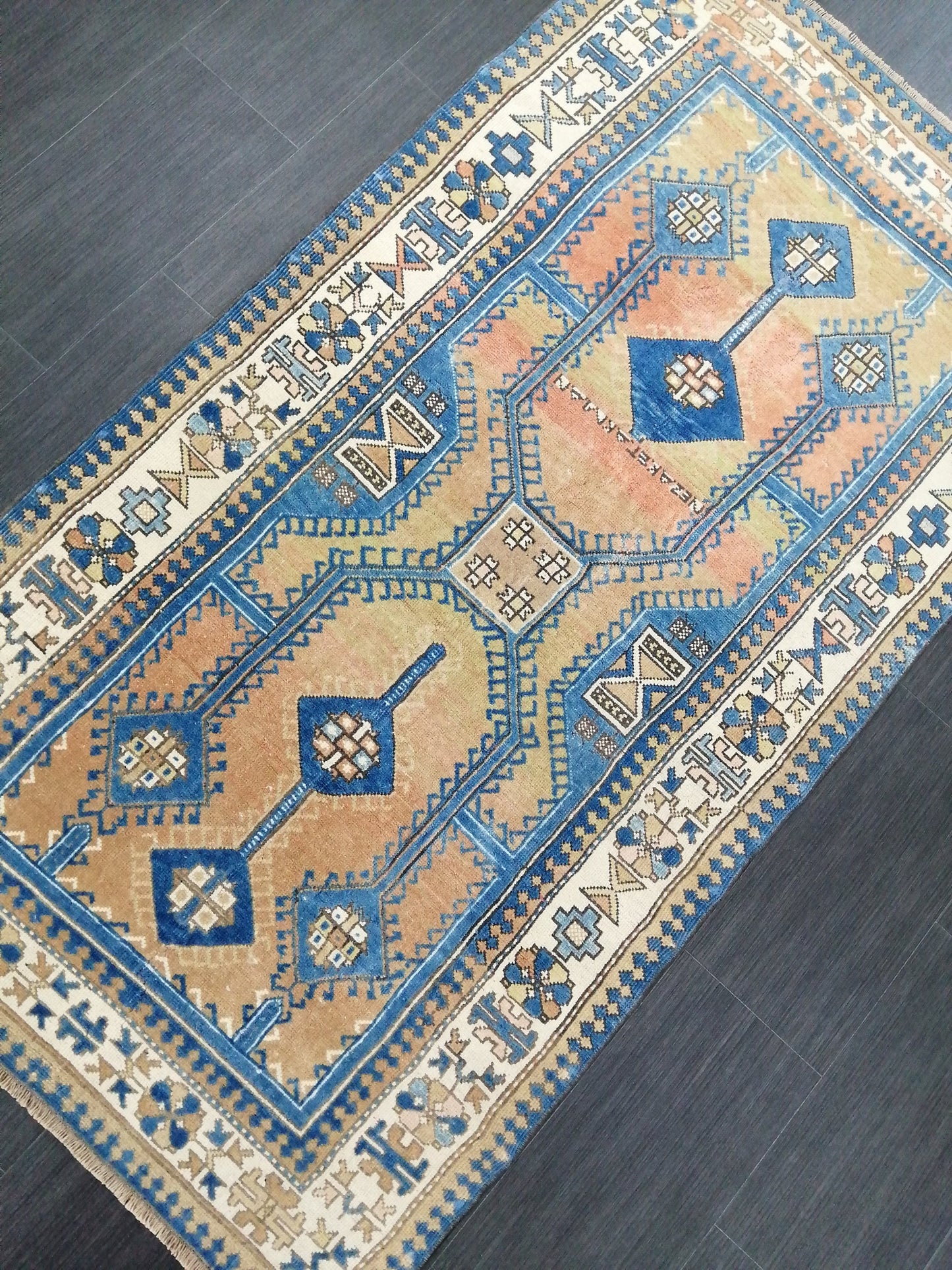 Vintage Oushak Rug 6.4 x 3.5 Vintage Rug Wool Antique Rug Hand Made Rugs Vintage Turkish Rug OUSHAK RUG TURKISH Oushak Rug