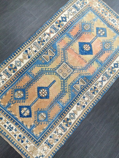 Vintage Oushak Rug 6.4 x 3.5 Vintage Rug Wool Antique Rug Hand Made Rugs Vintage Turkish Rug OUSHAK RUG TURKISH Oushak Rug