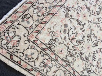 Vintage living room rug , wool pile Rug, TURKISH HAND MADE Rug, Earth Tones Rug,pastel oushak rug ,Traditional rug,Turkish Oushak Rug,