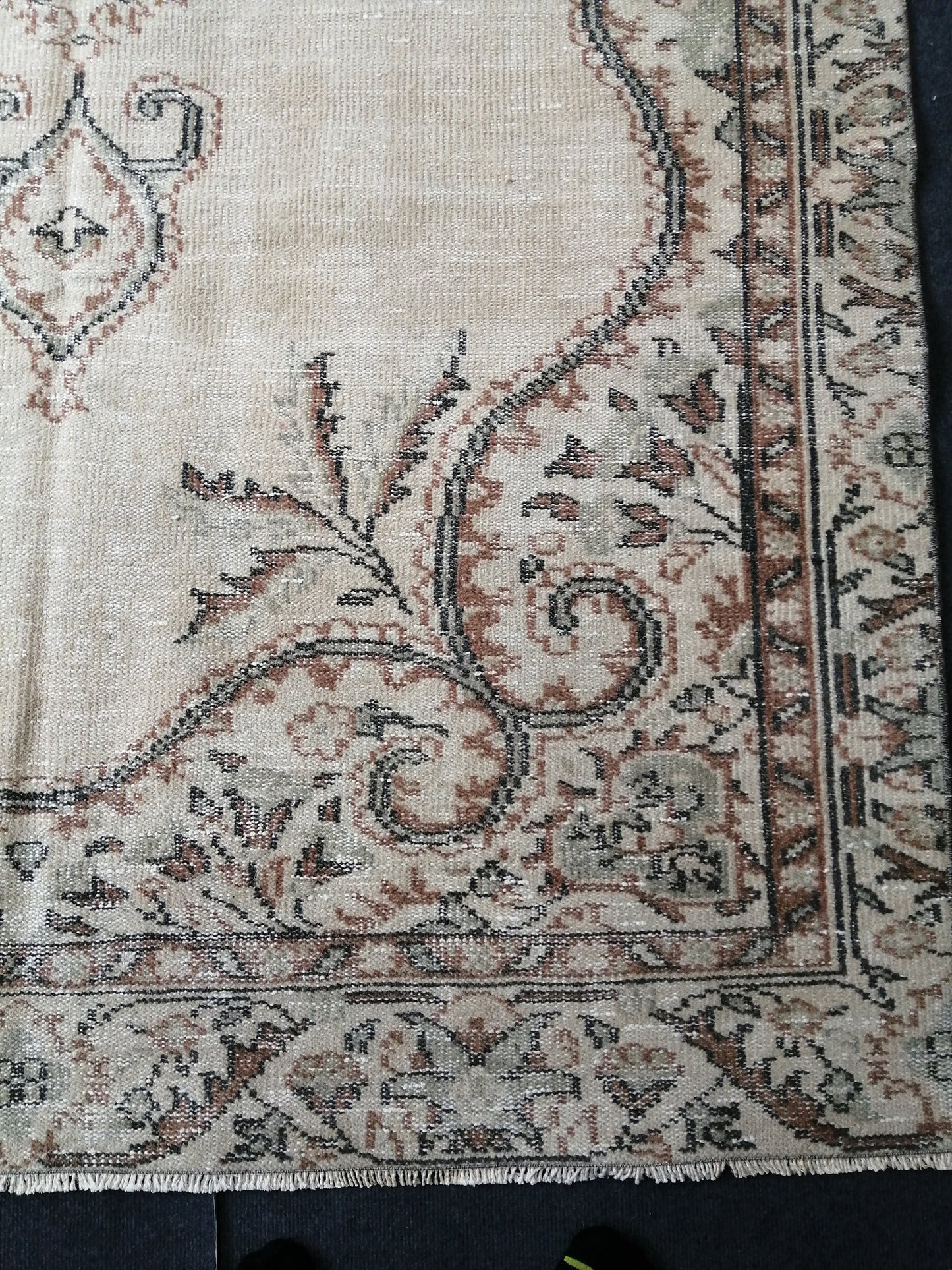 5.5 x 9.8 OUSHAK RUG TURKISH Large Oriental Rug Vintage Oushak Runner Rug Vintage Runner Rug Wool Rug Hand Made Rug Vintage Turkish Rug