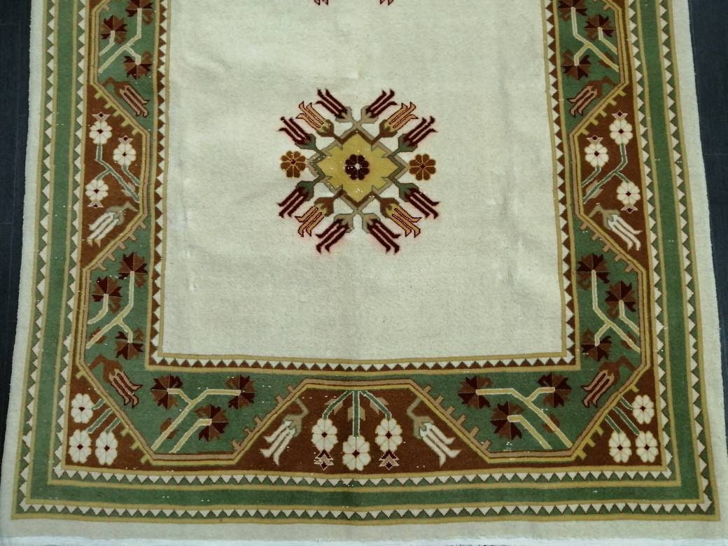 Oriental Rugs, Hand Made Rug, Muted Oushak Rug, Rustic Rug, 5.2 x 9.3  Rug,Turkish Rug, Farmhouse Rug, Vintage Rug, Wool rug