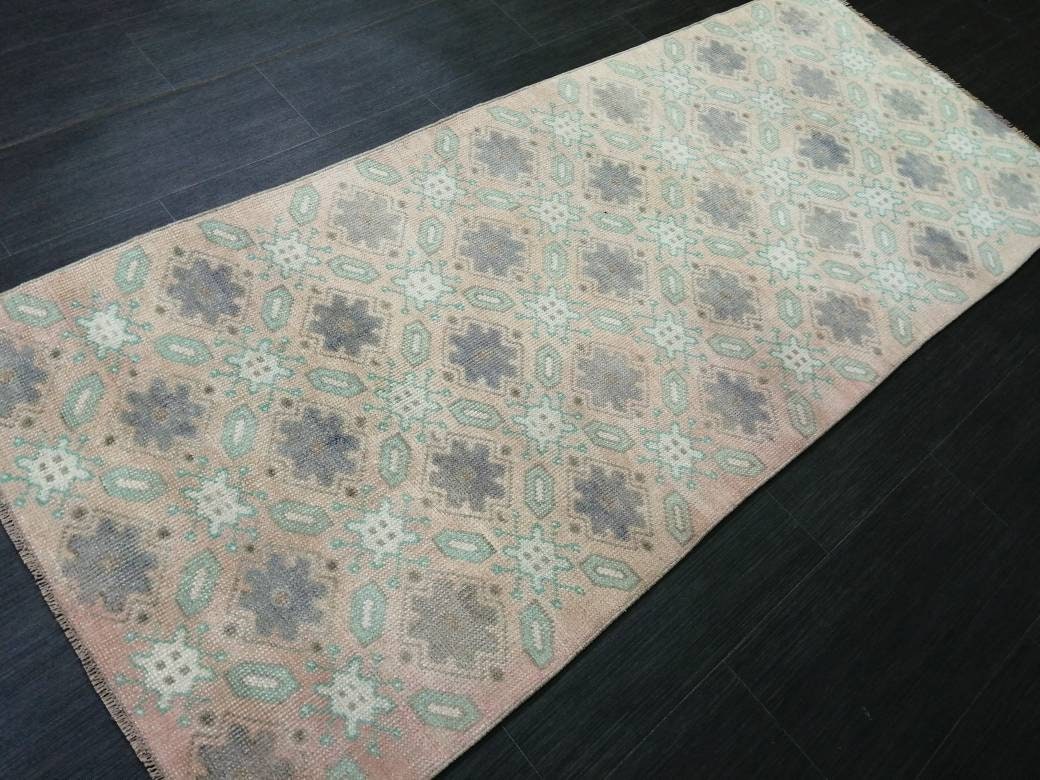 Vintage Turkish Runner Rug 2.6 x 6.2 Runner Rug Vintage Runner Rug Hallway Runner Rug Persian Kitchen Runner Rug Wool Oriental Runner Rug