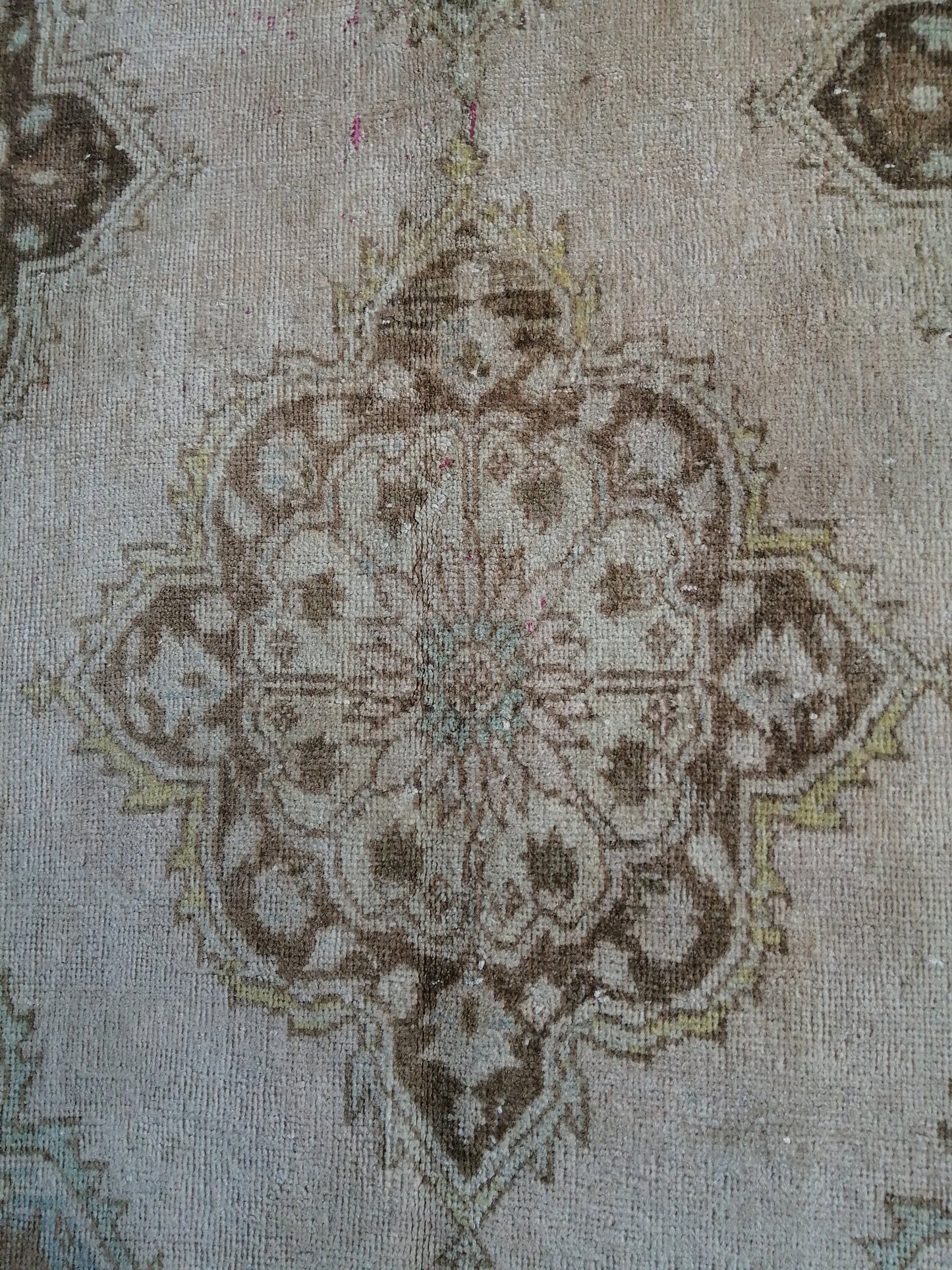 13.9 x 2.8 Muted Oushak Runner Rug Turkish Runner Rug Vintage Runner Rug Hallway Runner Rug Faded Kitchen Runner Rug Wool Runner Rug