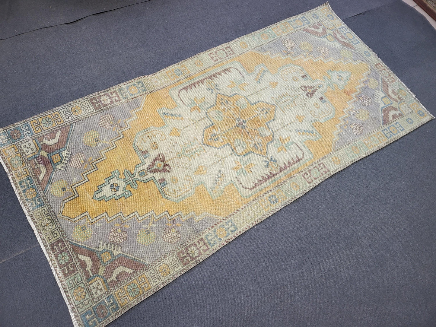 Vintage Rug, Handmade 4 x 8.4 Rug, Oushak Rug, Turkish Rug, Persian Rug, Vintage Rug, Wool rug, Oriental Rug