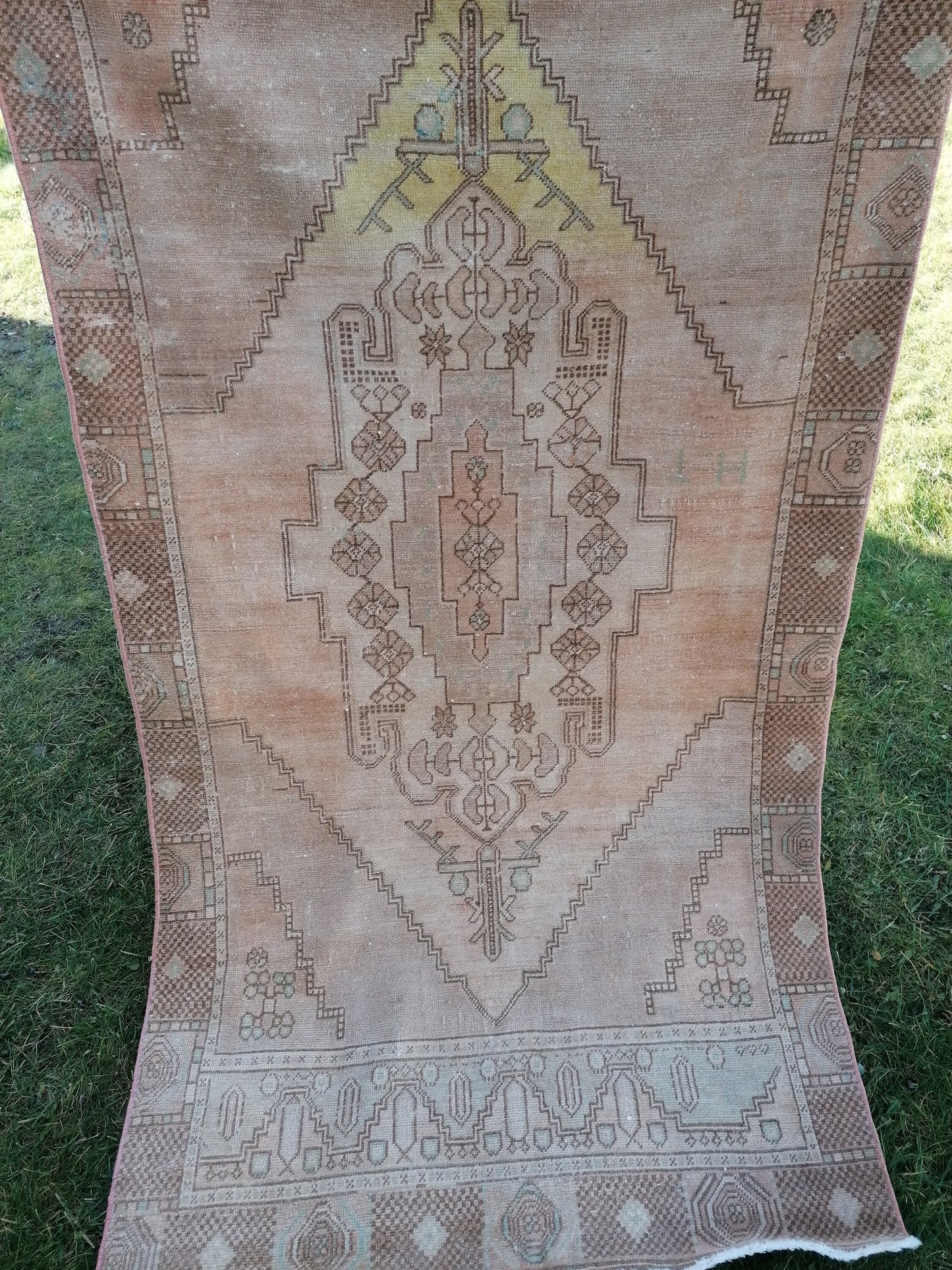 3'4x6'2 vintage anatolian rug, turkish rug, oushak vintage wool rug