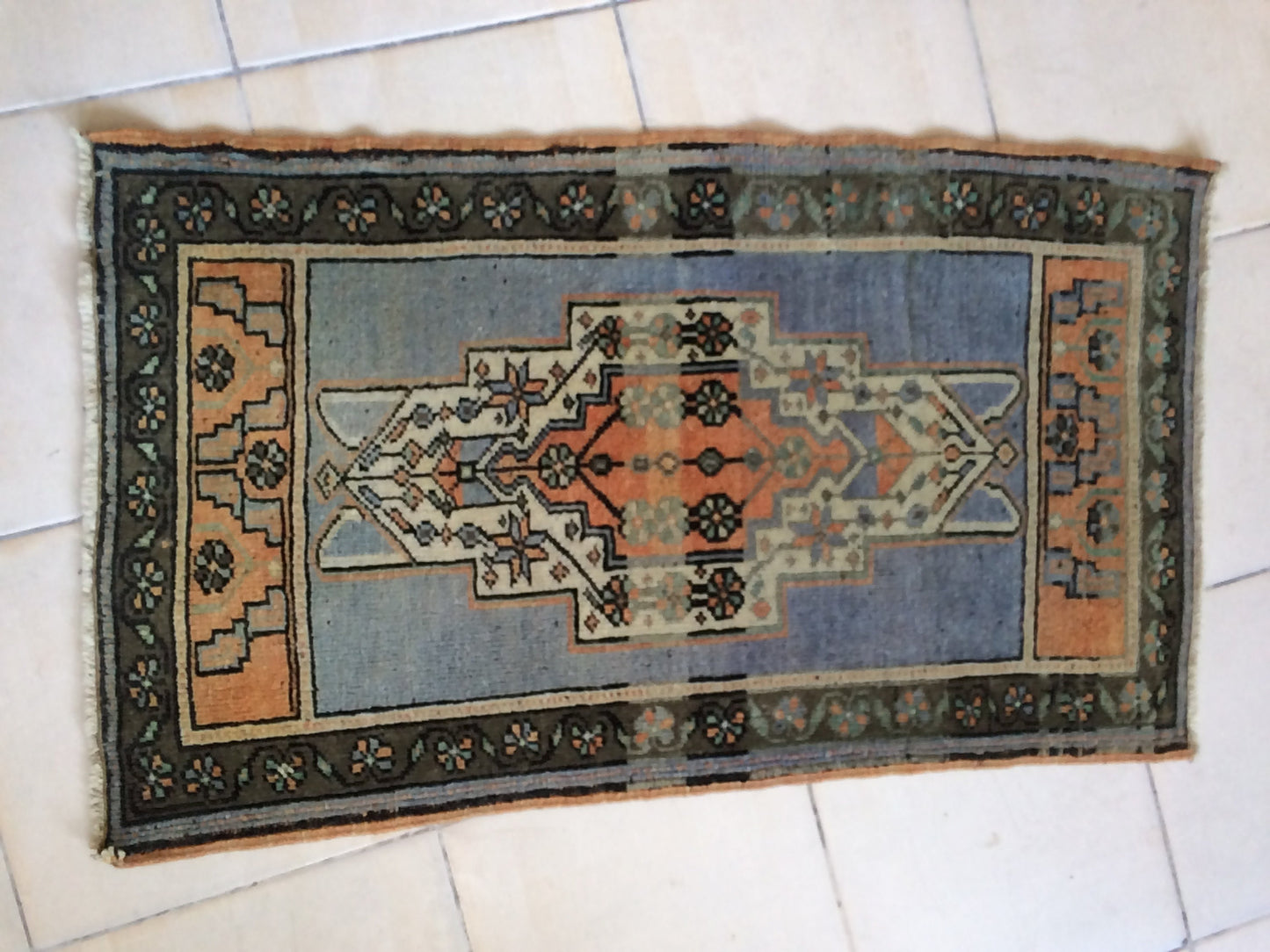 Vintage Turkish Oushak  Rug, Bohemian Rug, Living Room Rug,Oushak Rug,Hand Made Small Area Rug Wool Oushak Rug