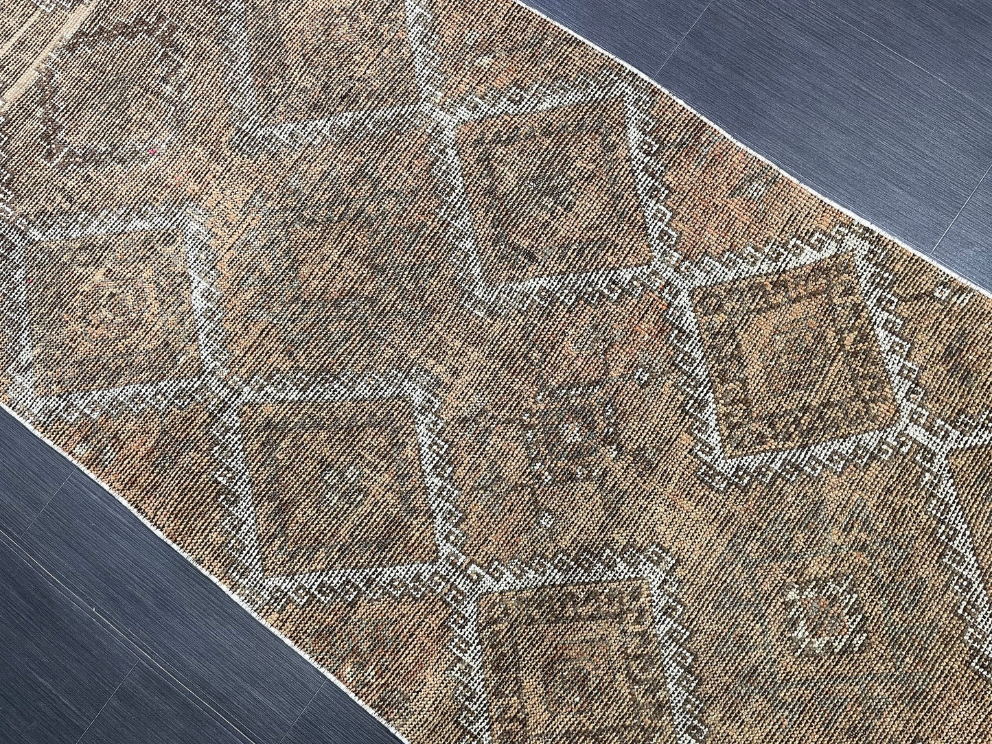 Antique Handmade Runner RUG 3.3 x 10.3 TURKISH Oushak Rug Vintage Runner Rug Vintage Runner Rug Wool Oushak Rug Hand Made Rug Vintage Rug