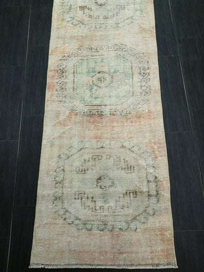 10 X 2.2 Oushak Runner Rug Turkish Runner Rug Vintage Runner Rug Hallway Runner Kitchen Runner Rug Wool Runner Rug Wool Oushak Rug 2.2x10