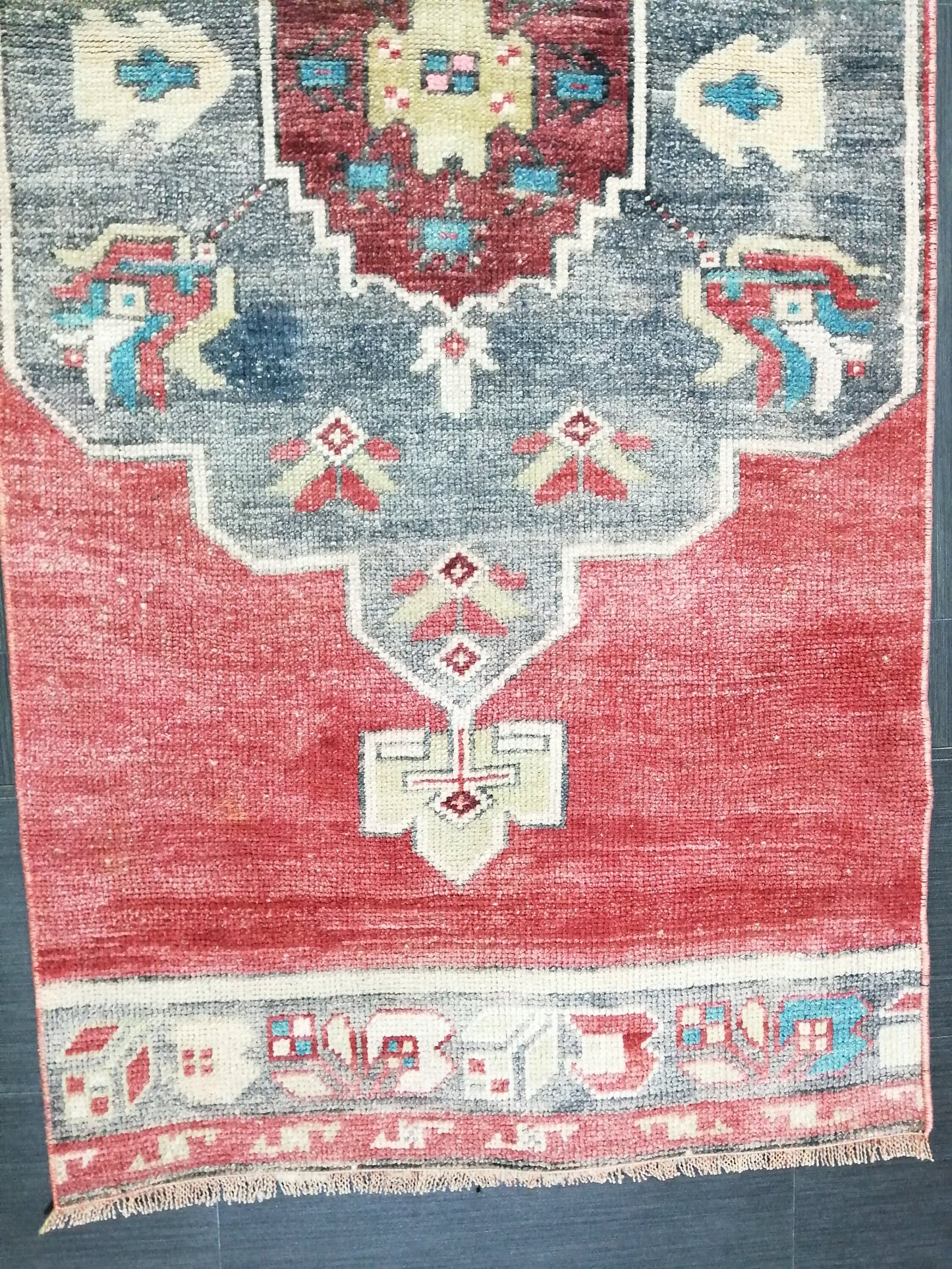 11.8 x 2.5 Oushak Runner Rug Turkish Runner Rug Vintage Runner Rug Hallway Runner Rug Kitchen Runner Rug Wool Runner Rug Wool Oushak Rug