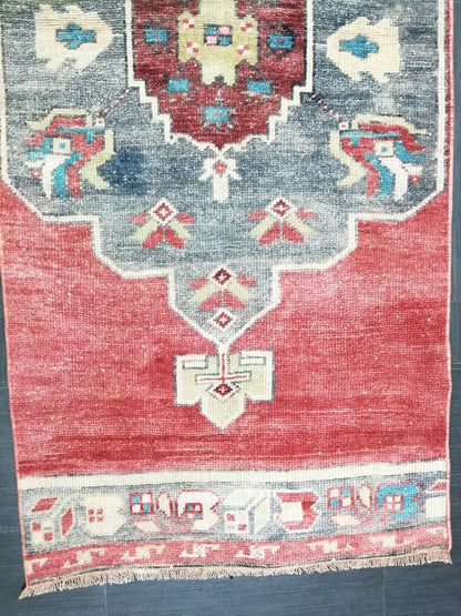 11.8 x 2.5 Oushak Runner Rug Turkish Runner Rug Vintage Runner Rug Hallway Runner Rug Kitchen Runner Rug Wool Runner Rug Wool Oushak Rug