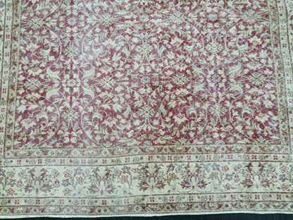 Vintage Turkish Rug 6.6 x 10. 3 Muted Oushak Rug Muted Vintage  Rug Wool Oushak Rug Hand Made Rugs Vintage 7x10 Turkish Rug