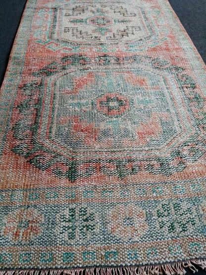 11.6 x 2.10 Oushak Runner Rug Turkish Runner Rug Vintage Runner Rug Hallway Runner Rug Kitchen Runner Rug Wool Runner Rug Wool Oushak Rug