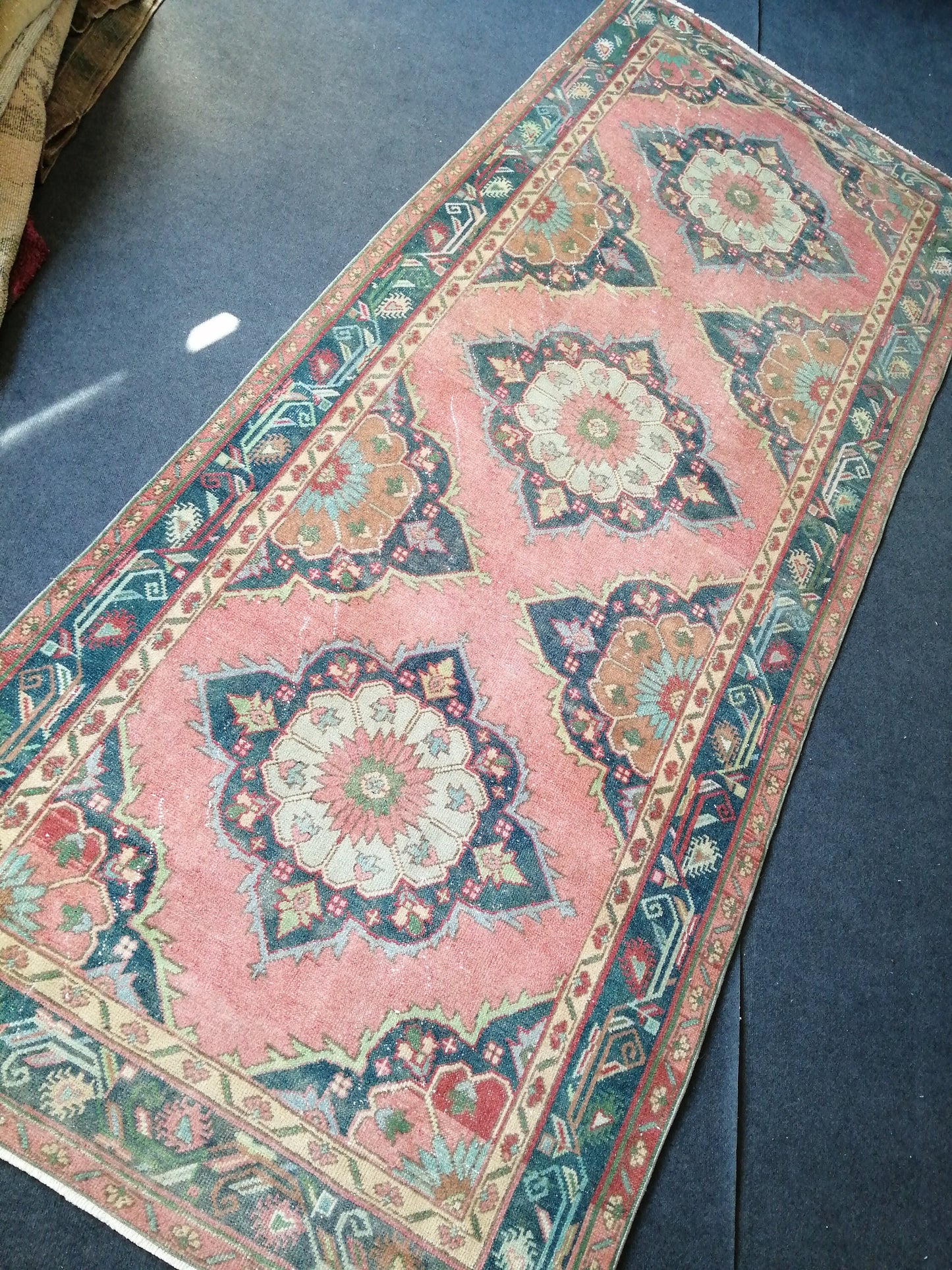 Handmade Runner Rug Turkish Runner 4.7 x 11.5 Rug Vintage Runner Rug Hallway Runner Rug Kitchen Runner Rug Wool Runner Rug Wool Oushak Rug