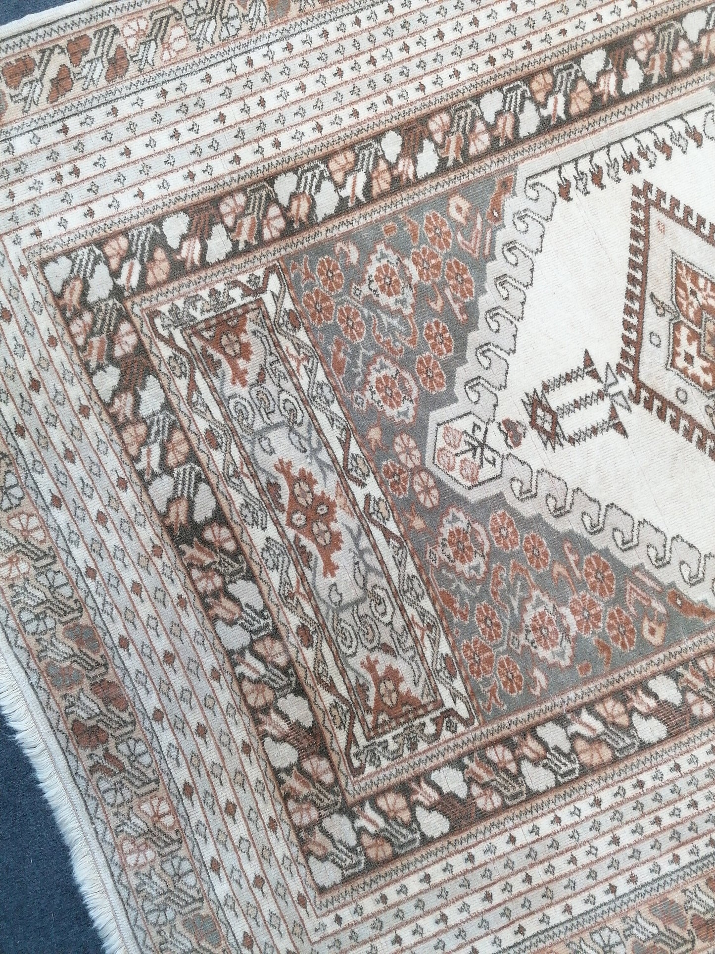 6'x4'6 vintage turkish rug oushak wool rug, vintage anatolian bohemian rug,unique hand made