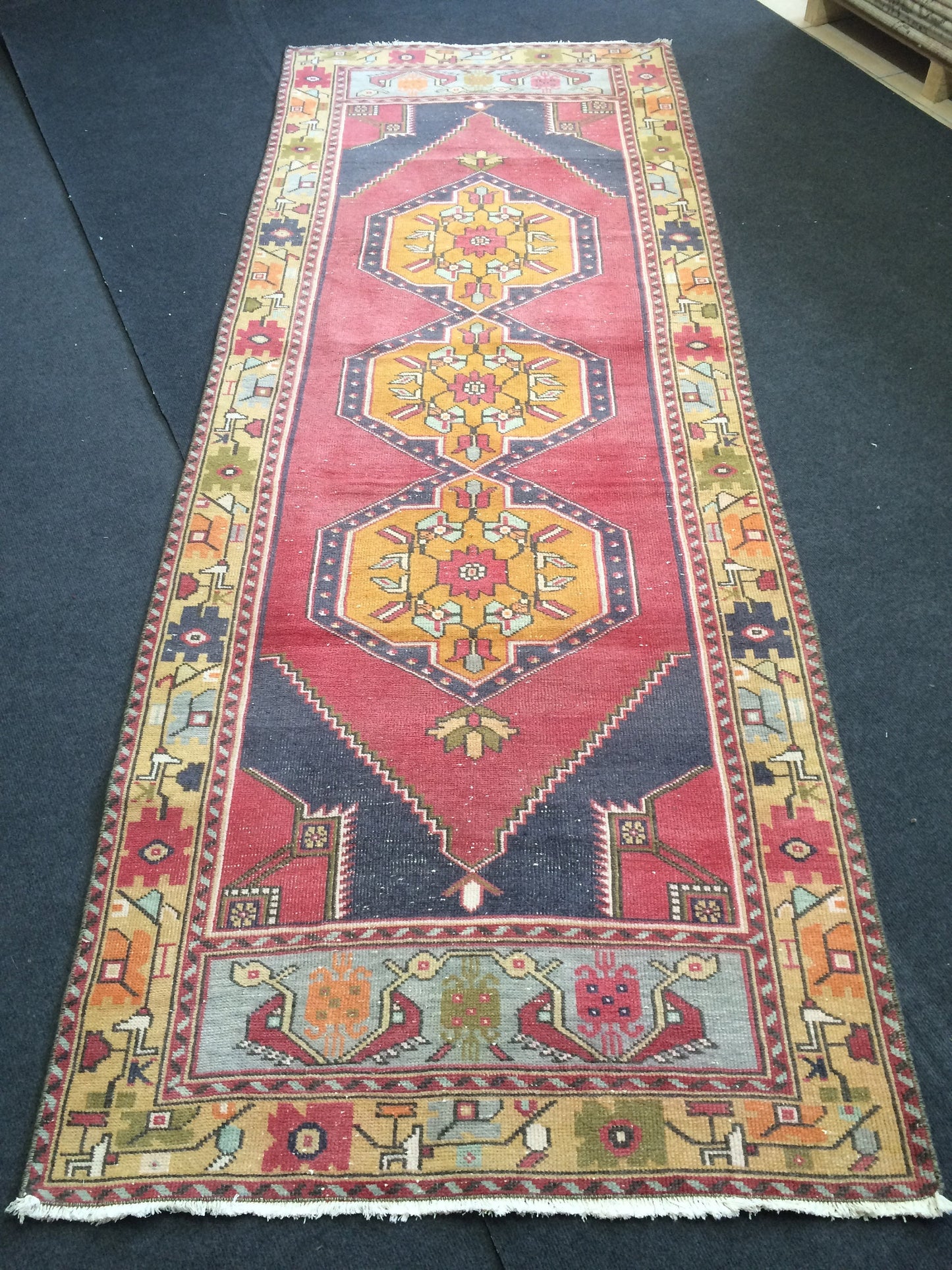 3 x 9.3 Runner Rug Turkish Runner Rug Vintage Runner Rug Hallway Runner Rug Kitchen Runner Rug Wool Runner Rug