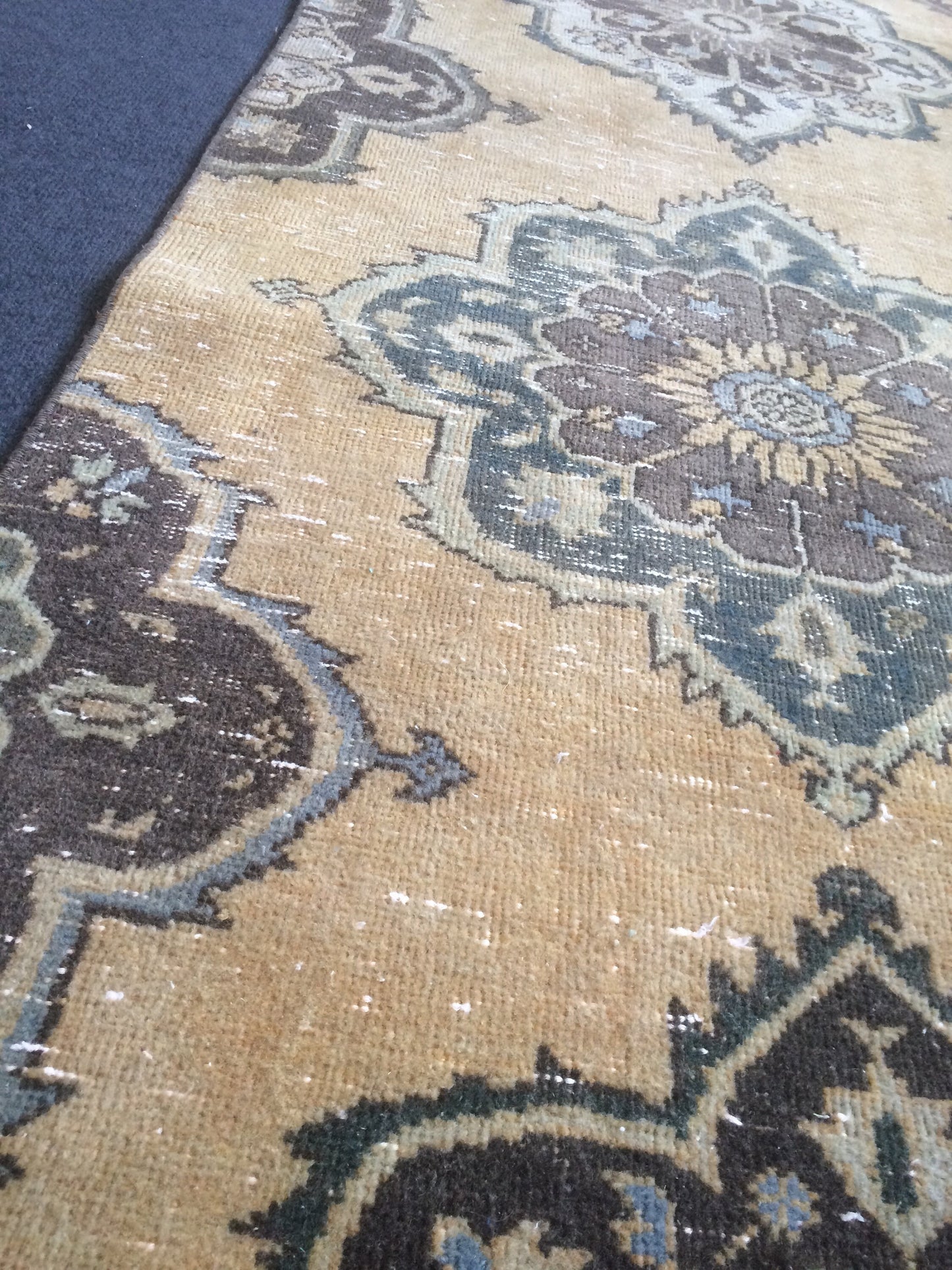 9.7 X 2.9 Oushak Runner Rug Turkish Runner Rug Vintage Runner Rug Hallway Runner Rug Kitchen Runner Rug Wool Runner Rug Wool Oushak Rug