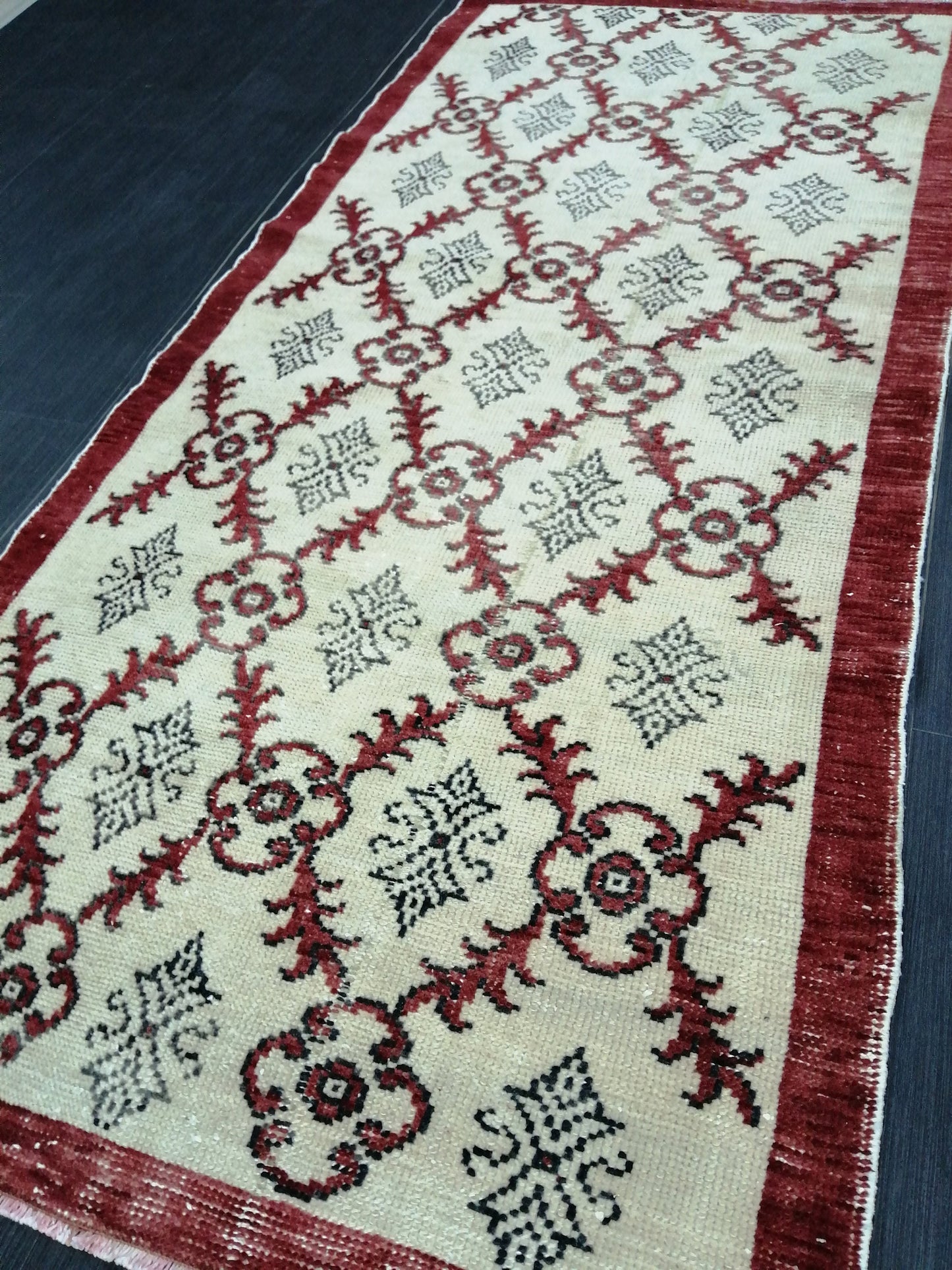 Oushak Runner Rug 6.7 x 3 Vintage Runner Rug Hallway Runner Rug Oriental Runner Kitchen Runner Rug Wool Runner Rug