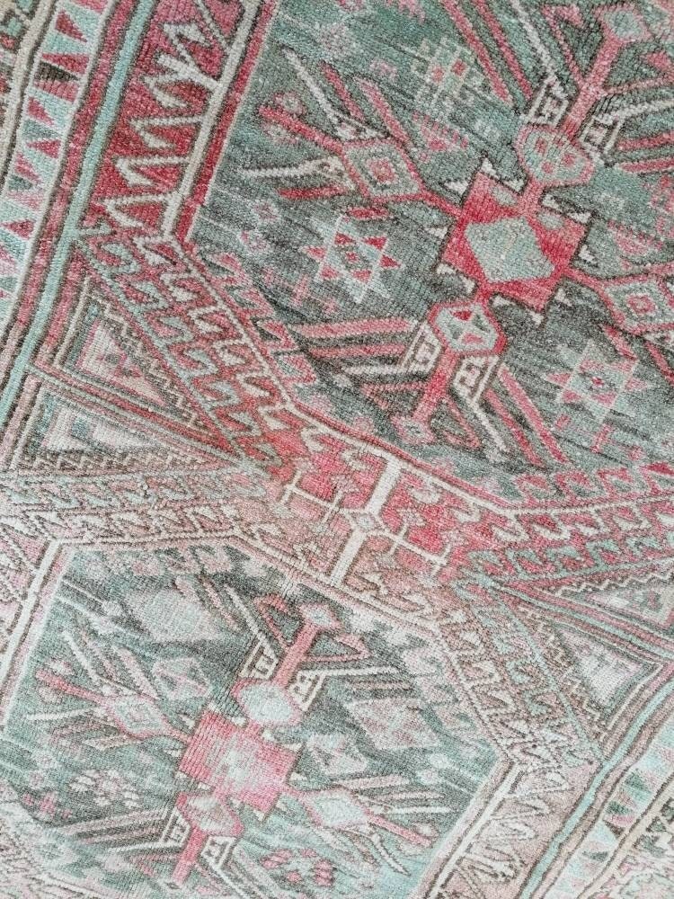 Vintage handmade wool bedding rug turkish bedroom rug 3'10x5'8 oushak rug,  bohemian rug, living room rug