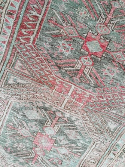 Vintage handmade wool bedding rug turkish bedroom rug 3'10x5'8 oushak rug,  bohemian rug, living room rug